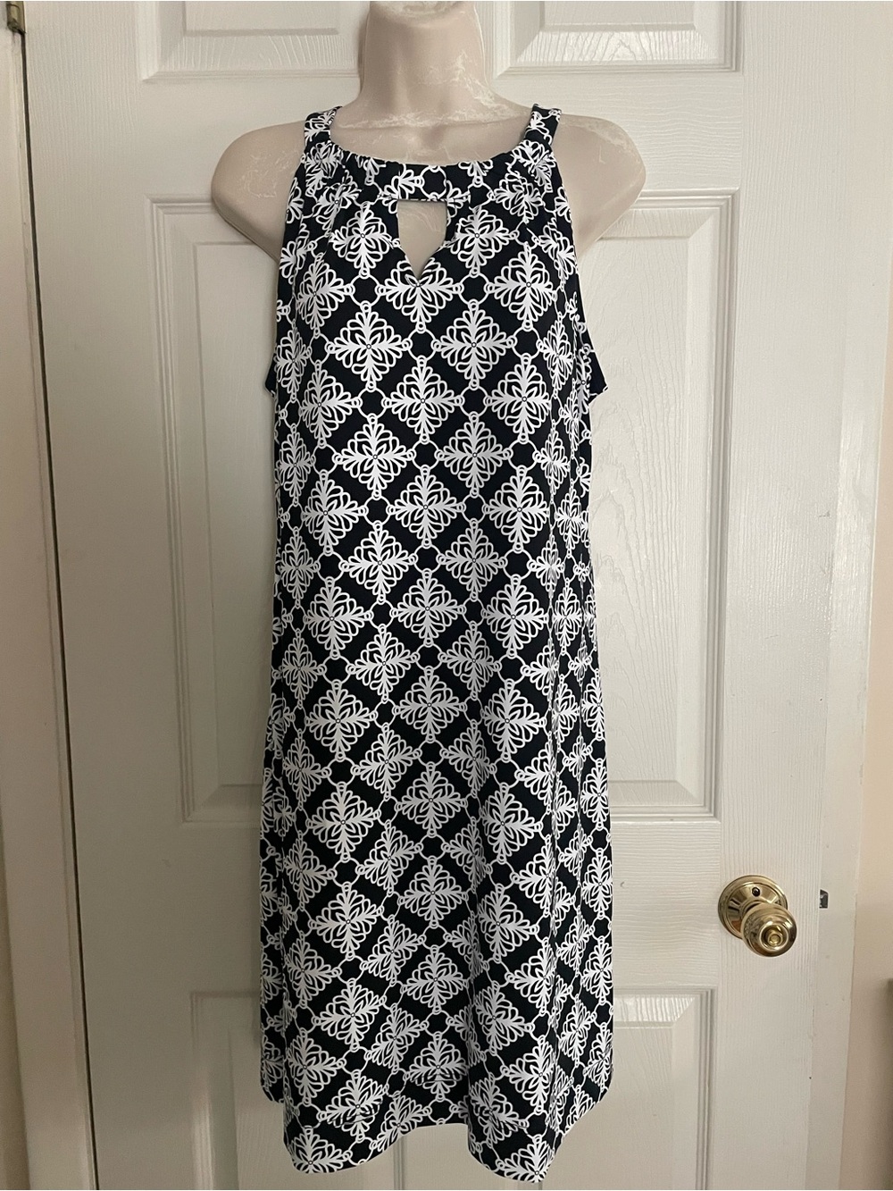 Lulu-B Black & White Floral Dress